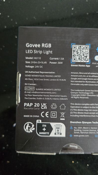 Fita led Govee RGB 2x5m SELADO