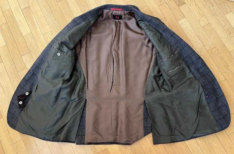 Club of Gents M Піджак Налокотниками Блейзер клітинку чоловічий Шерсть