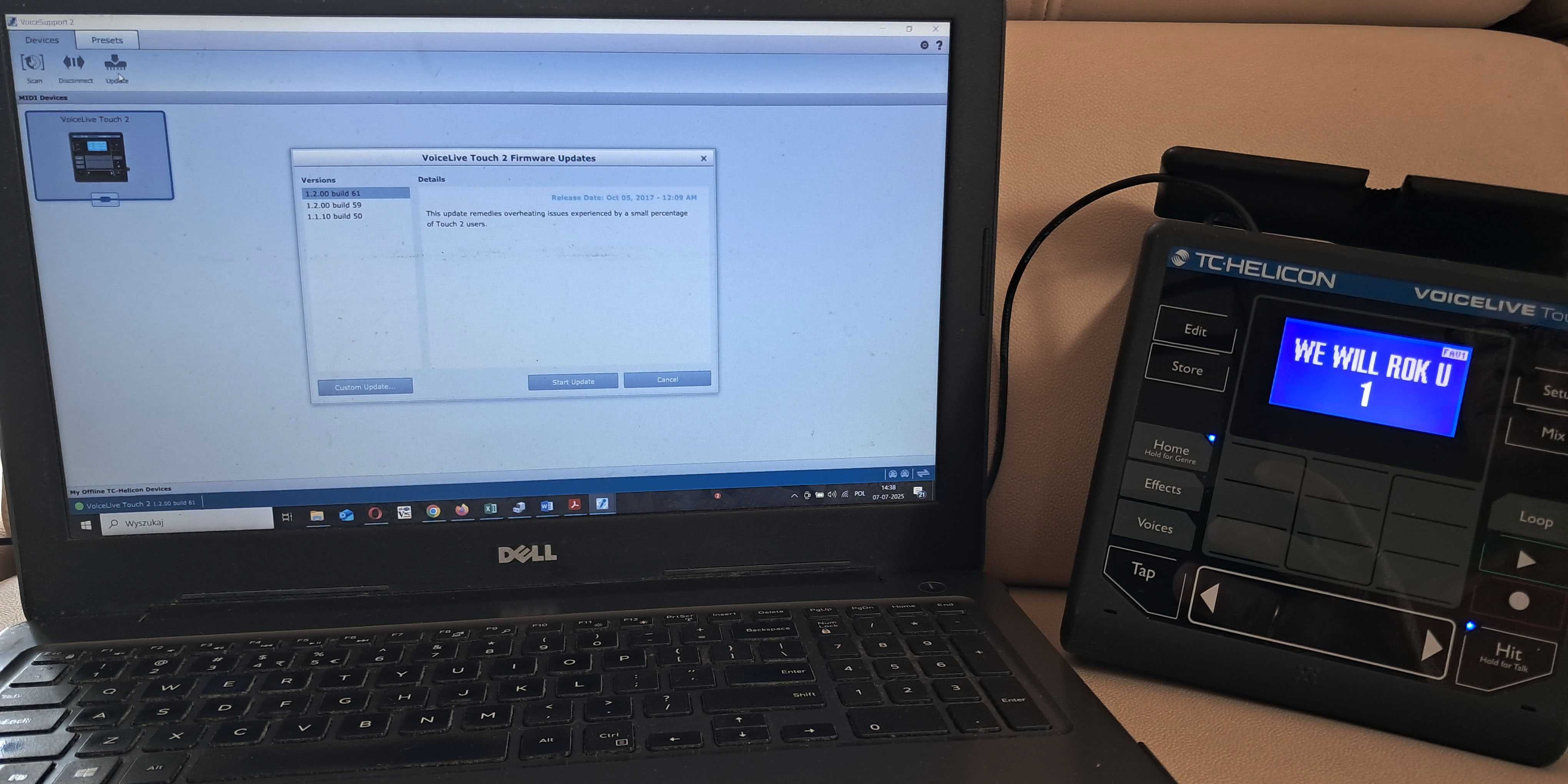 TC Helicon VoiceLive Touch 2, Nowe oprogr., Instrukcja PL, min. użytk.