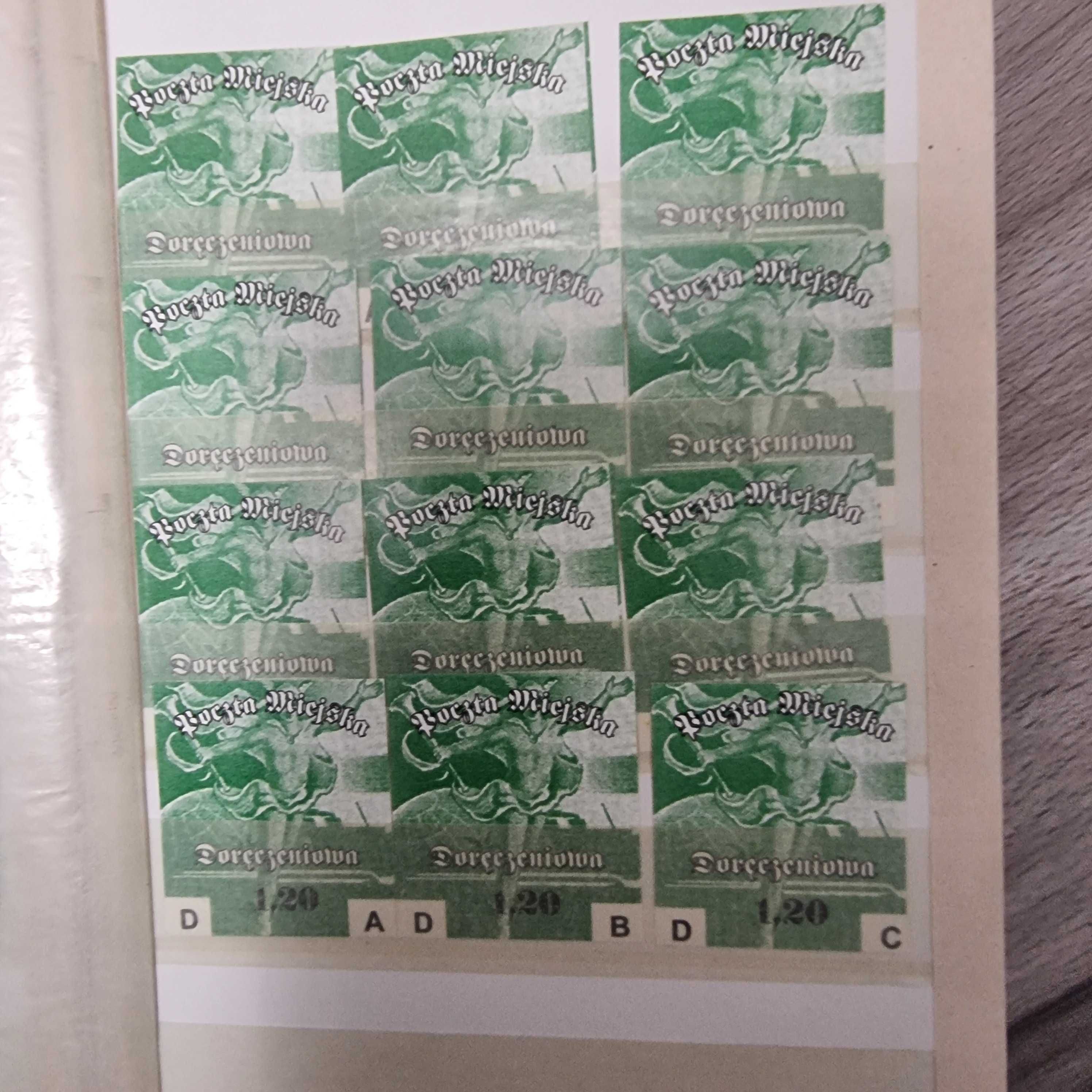 Komplet Zestaw + Album 8 x 12 - Poczta Miejska Doręczeniowa Znaczki