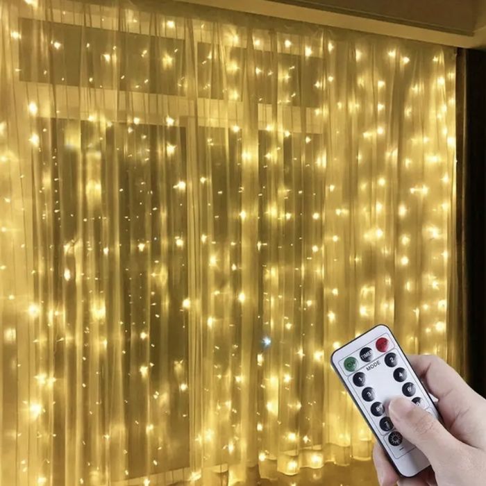 Гірлянда штора 3х2 м | Різдвяна прикраса