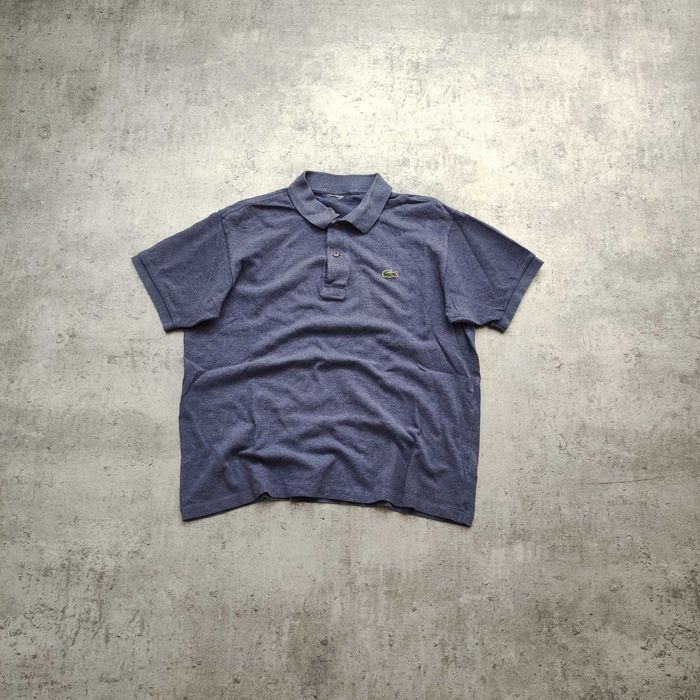 MĘSKA Koszulka Elegancka PREMIUM Haft Logo Bawełna Granatowa Lacoste