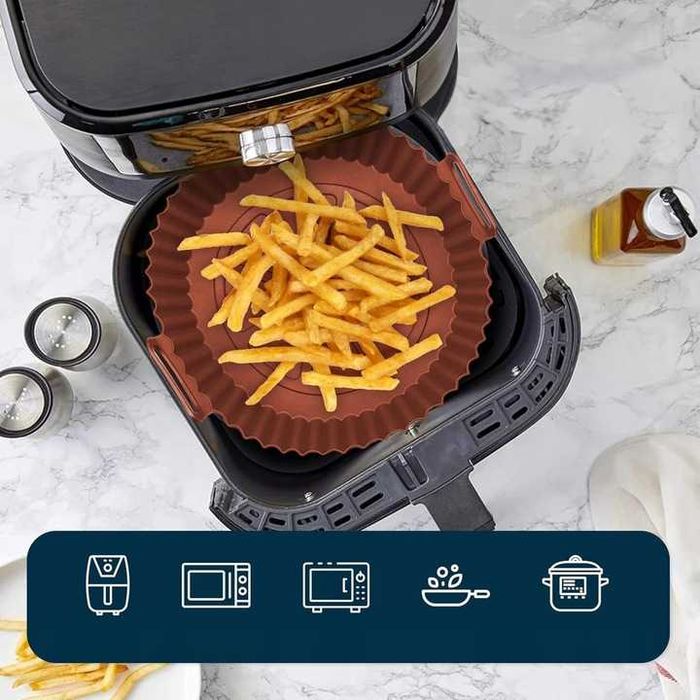 LÖWENTHAL Airfryer silikonowy kosz do frytkownicy beztłuszczowej 4,5l