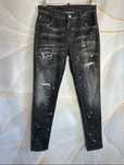 Dsquared2 jeansy z przetarciami 44 czarne