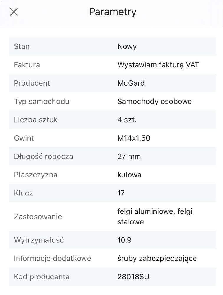 McGard Zestaw Zabezpieczający