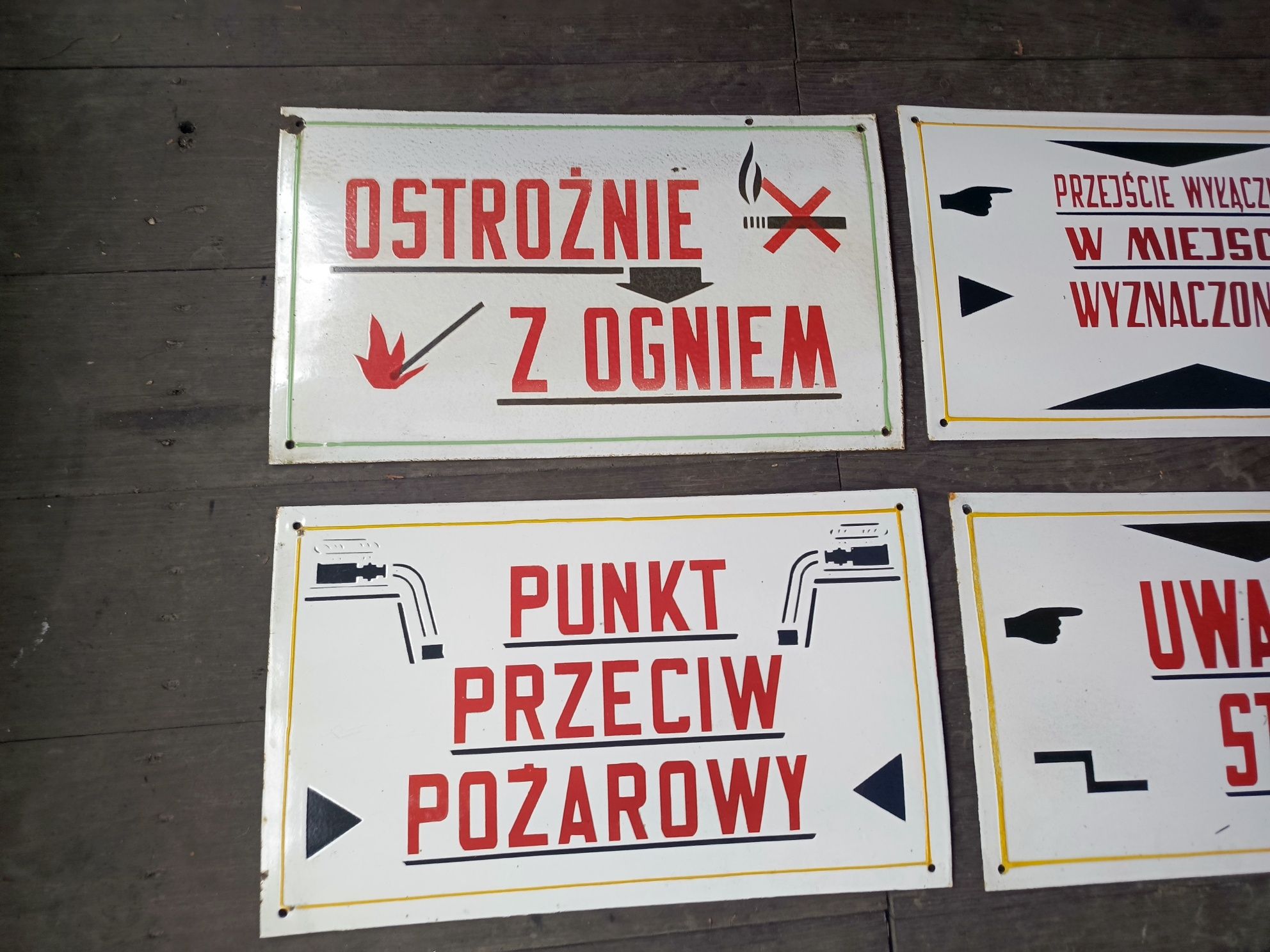 Stare emaliowane tablice PRL