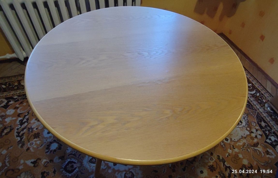 Stół okrągły,drewniany ratanowy