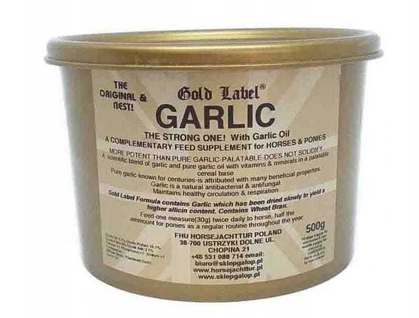 Czosnek Garlic Gold label 500g suplement dla koni