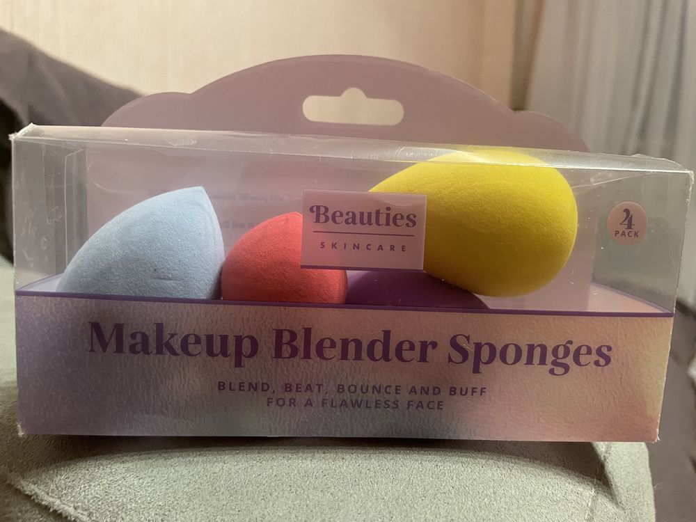 Спонжики для лица Beauties Skincare Makeup Blender Sponges 4 Pk