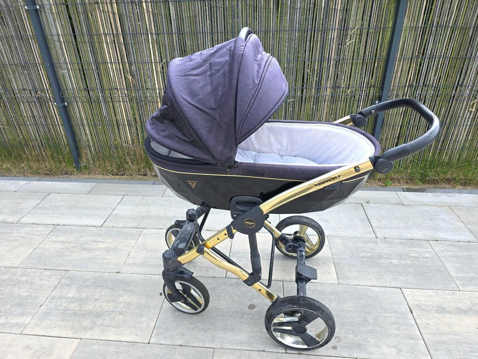 Wózek Junama Diamond czarno-złoty