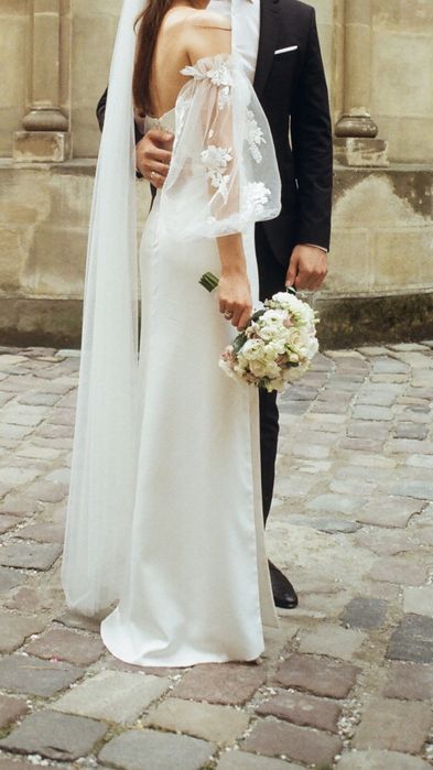 Весільна сукня вузька мінімалістична модель Alon Livne