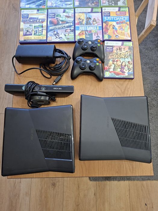 Konsola xbox360+kinect i 14 gier