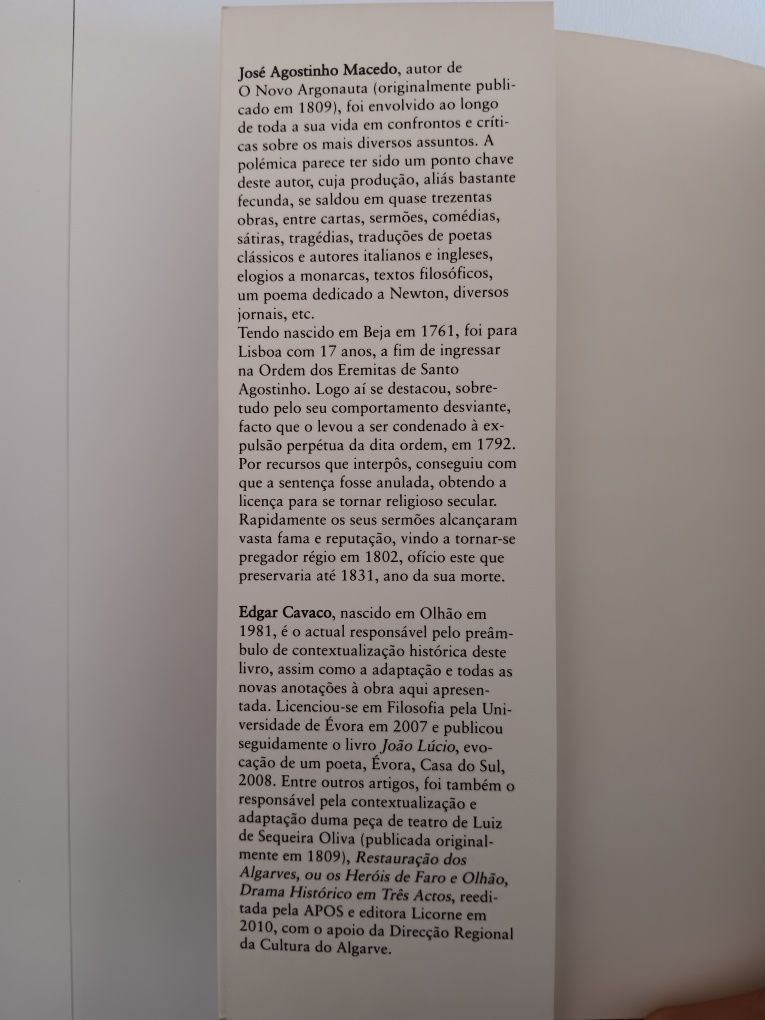 O Novo Argonauta, José Agostinho de Macedo