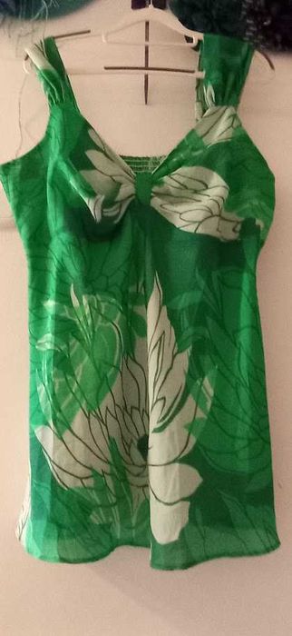 Bluzka , tunika letnia zielono biała Changes by Together r.16