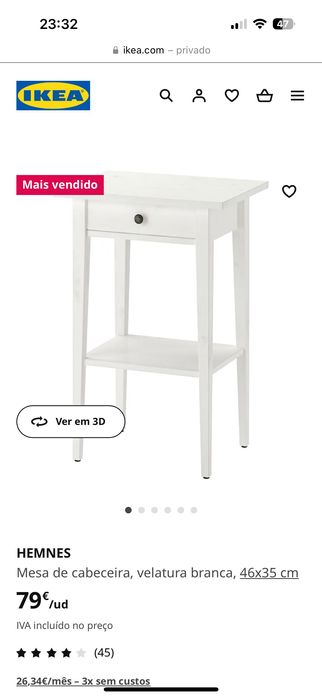 Mesa cabeceira ikea