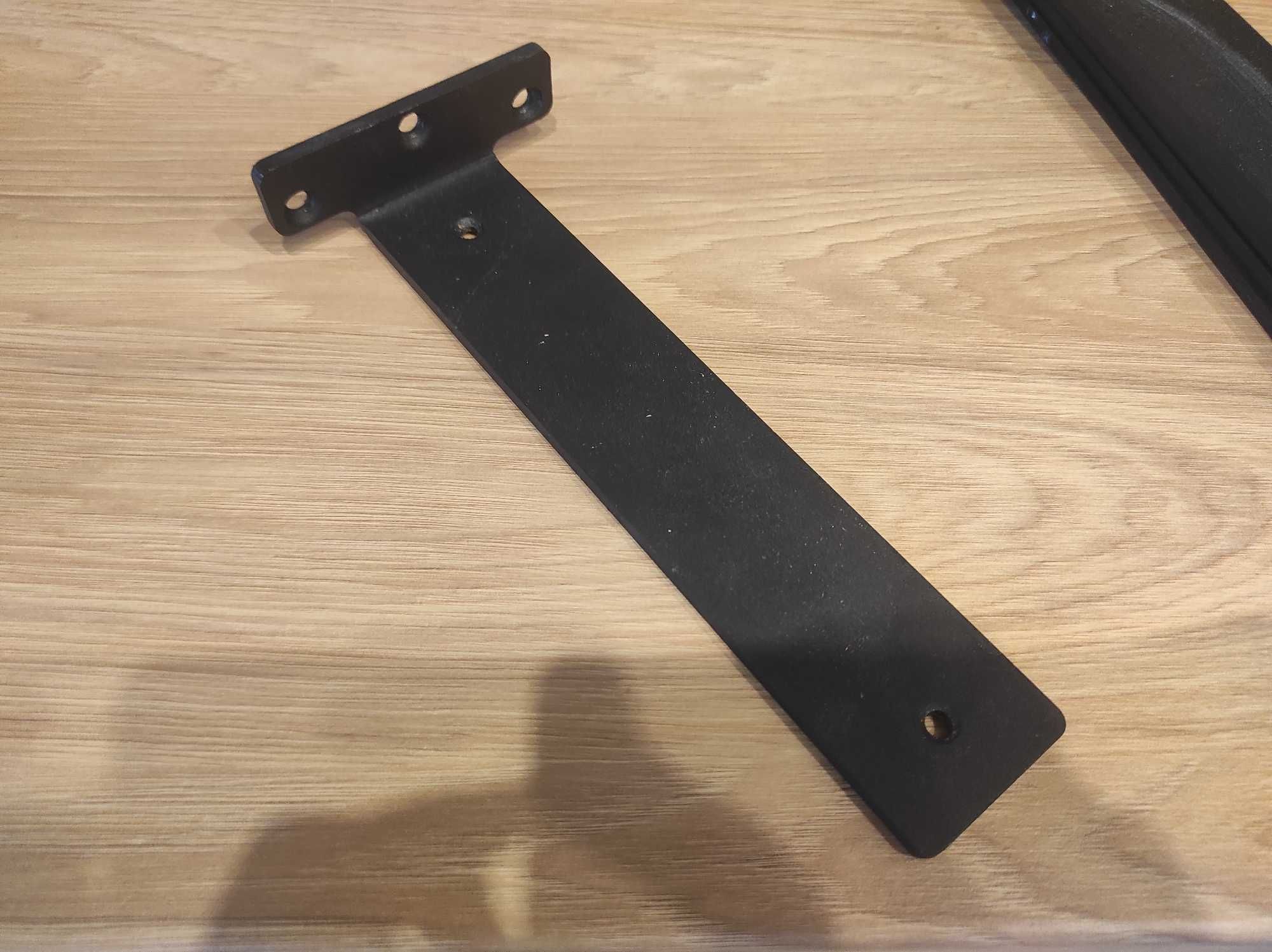 Wspornik półki drewnianej typ T 25 cm czarny