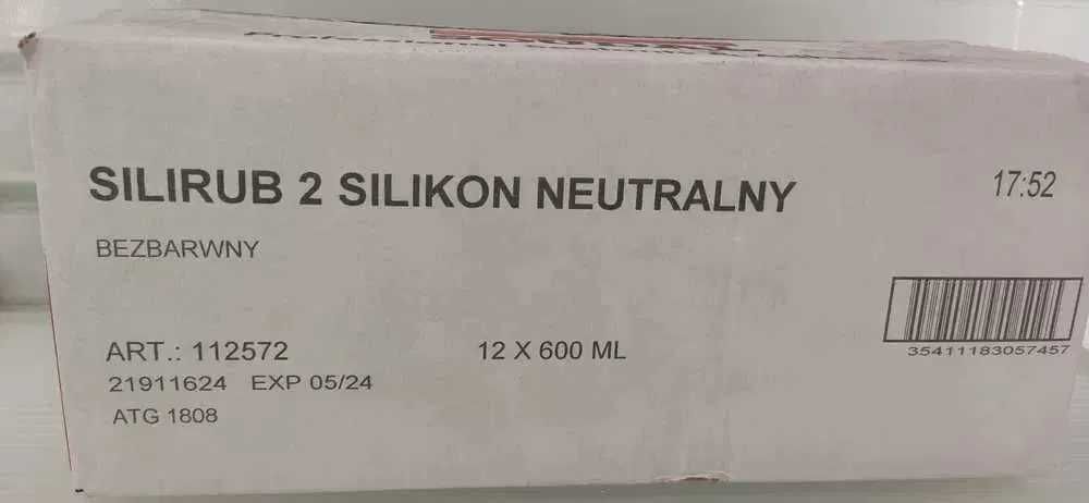 (12szt) Soudal silikon 2 silirub neutralny bezbarwny 600ml