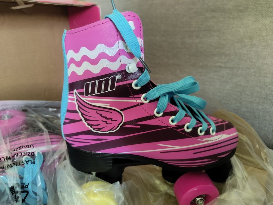 Wrotki Różowe rozmiar 35