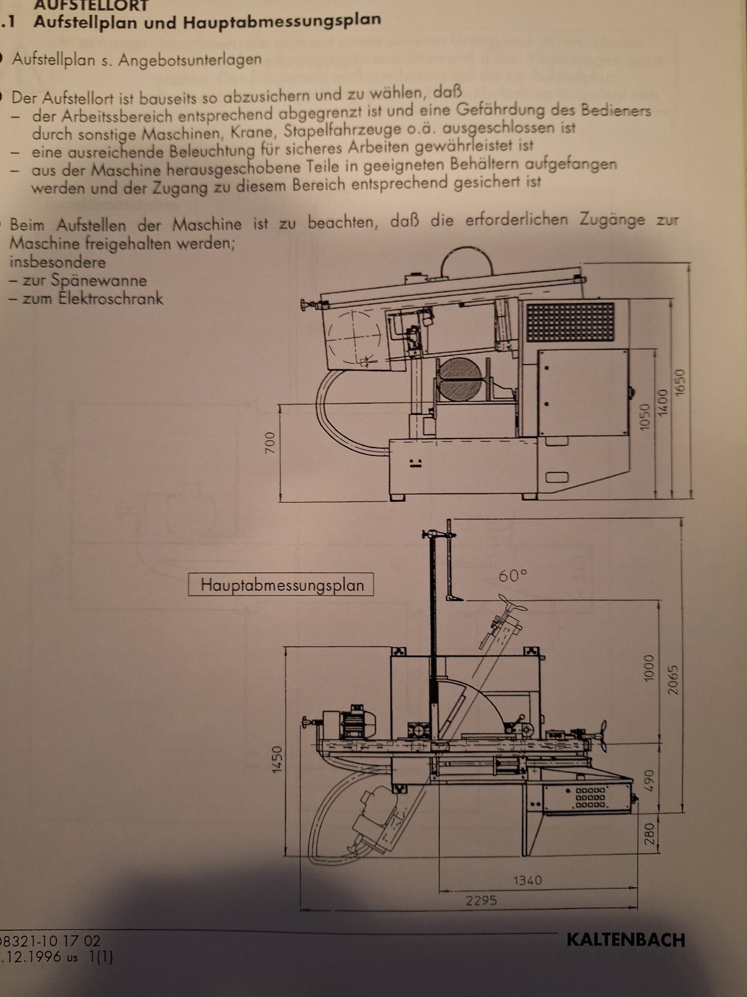 Piła Taśmowa Kaltenbach KS 360 G Kolumnowa Półautomat