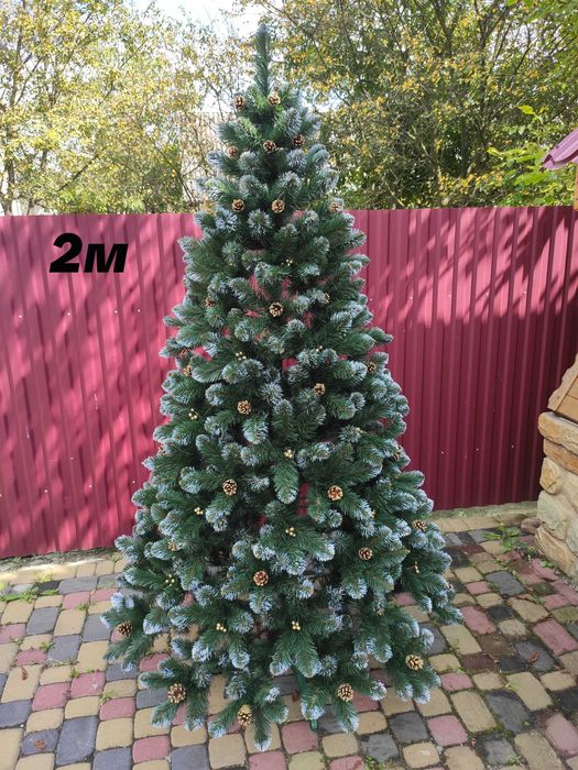 ТОП‼️ Елка искуственная новогодняя с шишками Кармен, ялинка штучна