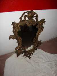 espelho com moldura em bronze