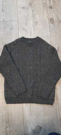 Sweter dziergany z włóczki Zara 140cm 10 lat