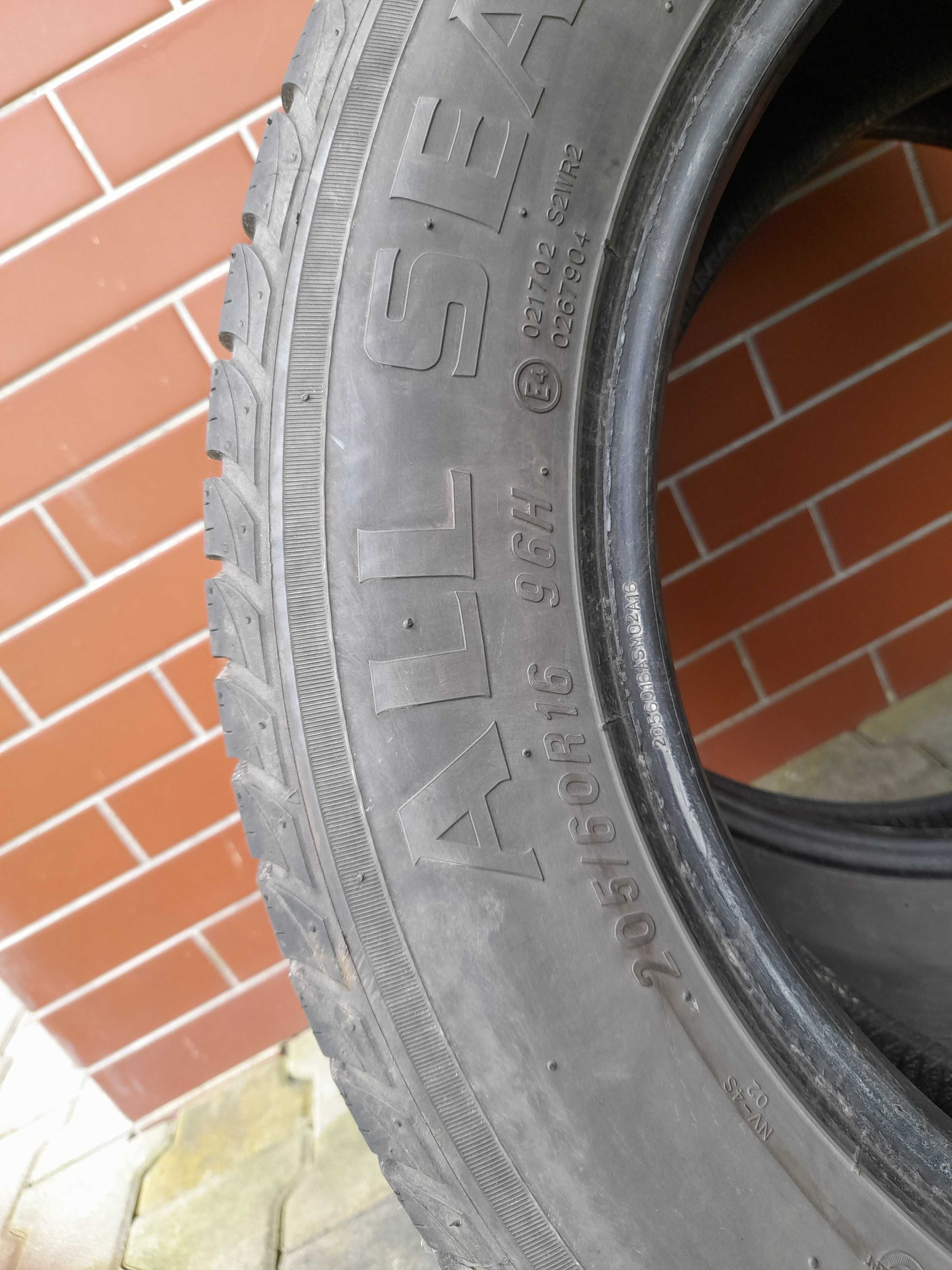 2 opony CAŁOROCZNE 16" 205/60/16 96H