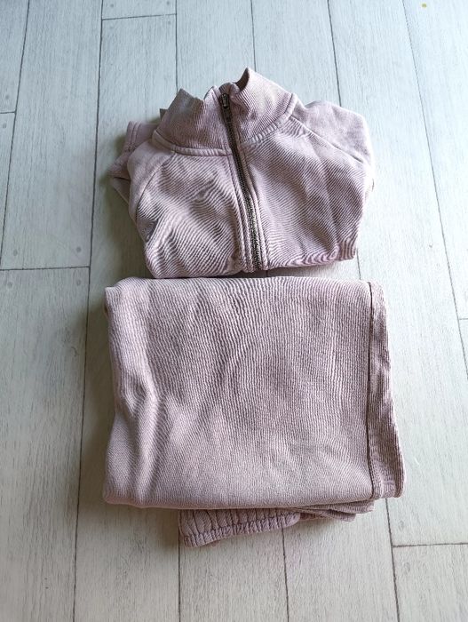 Zestaw dresy szerokie nogawki spodnie jeansy bluza 158