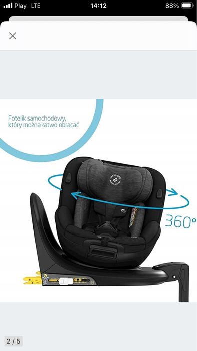 Fotelik maxi cosi 0-18kg isofix