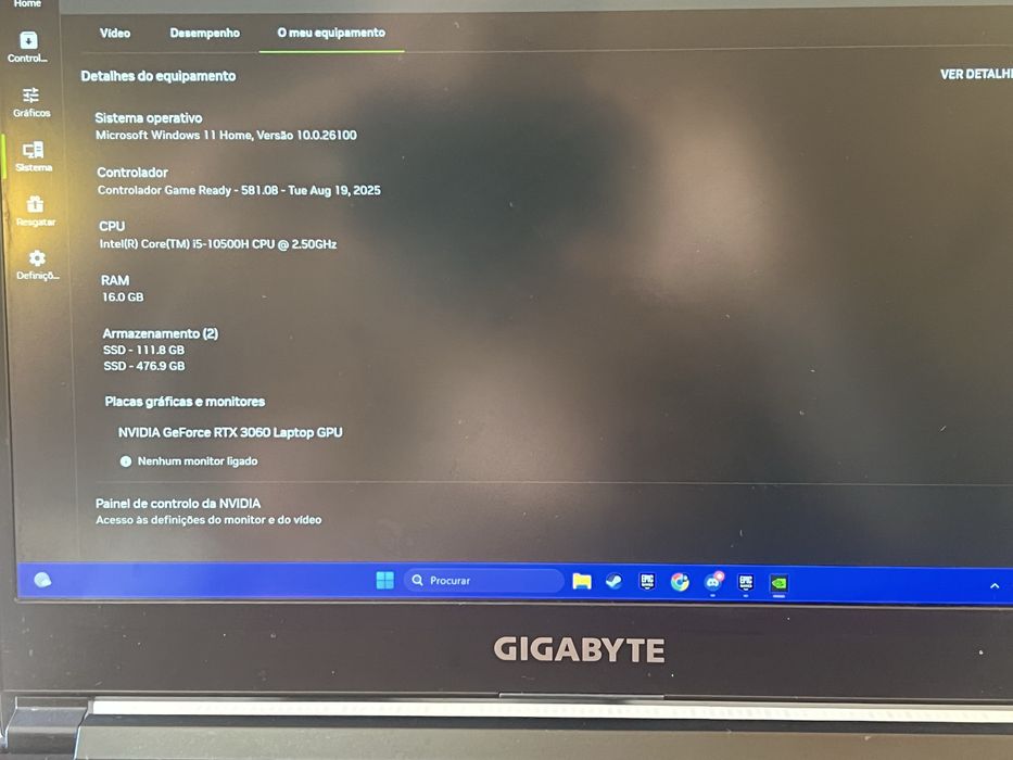 Portatil Gigabyte G5 KC