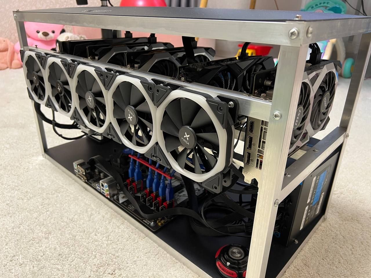 Майнінг ферма MSI GTX 1660 SUPER 6GB.
