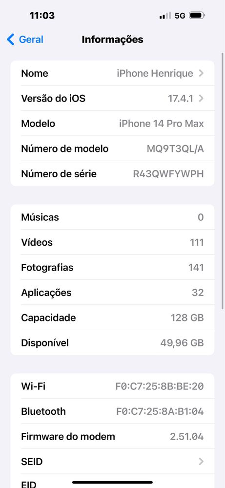 Vendo Iphone 14 pro max 128GB