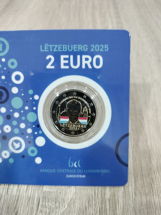 Par Moedas 2€ Coloridas Luxemburgo 2025