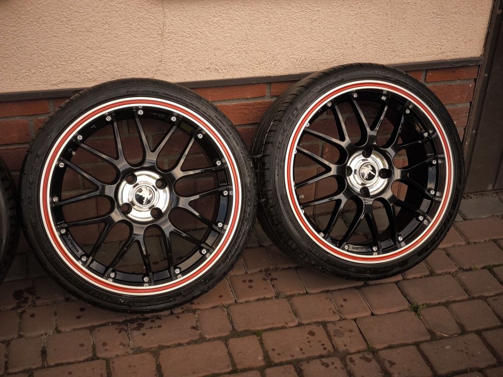→Felgi+opony Platin RP6 Muskieter 18x7,5 4x108 ET18 Japan racing rh wh