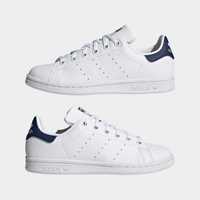 Adidas Stan Smith 38 2/3 white blue 24,5 cm sneakers białe niebieskie