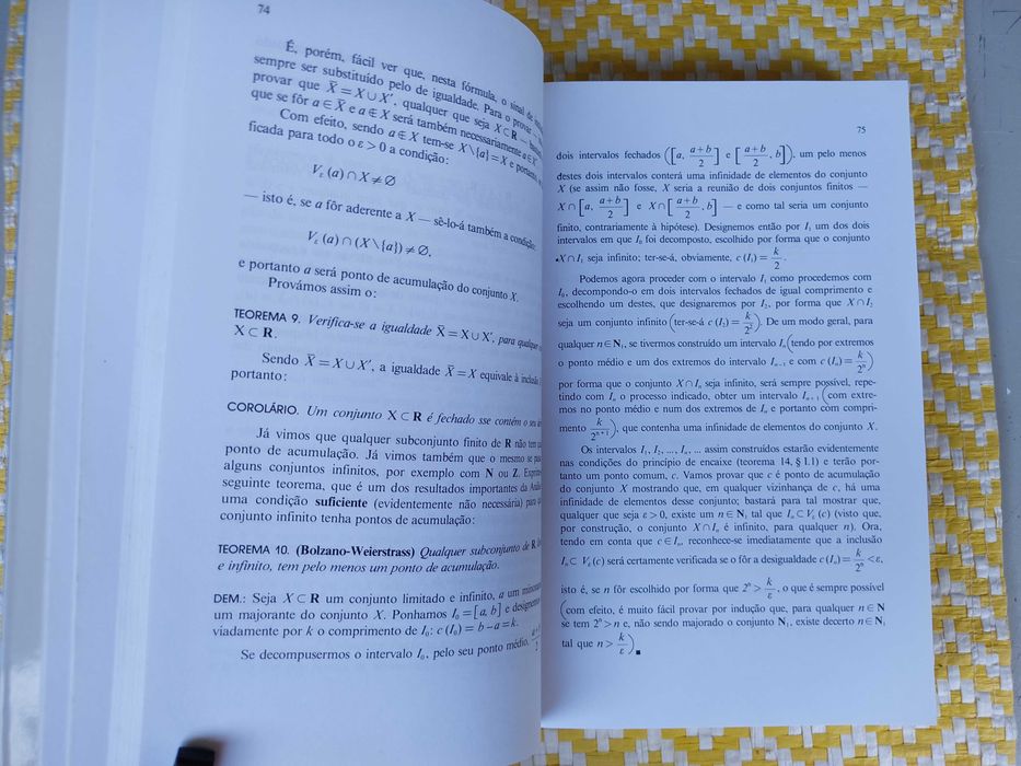 Introdução à análise matemática 
 J. Campos Ferreira