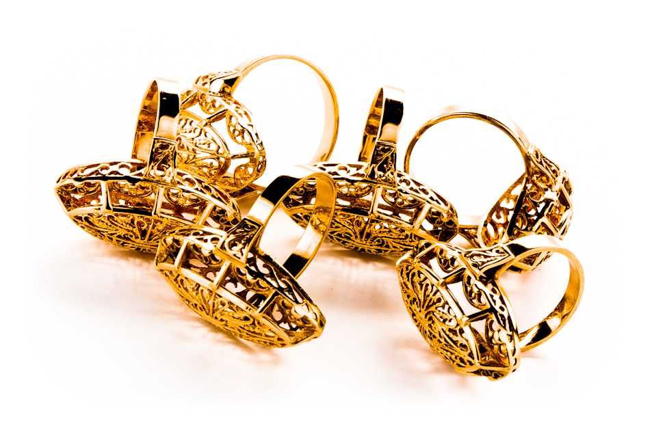 Złoty Pierścionek - Pestka - Pająk - 6,34g - WARMET B-623 - PRL