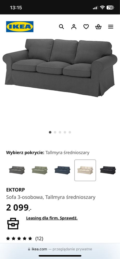 SofabIlea Ektoprp.Trzyosobowa