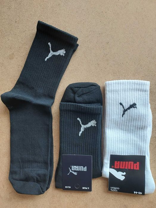 Шкарпетки високі Puma|Nike. Носки довгі Пума|Найк чорні, білі