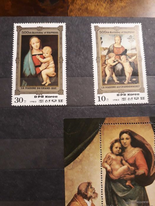 Seria znaczków koreańskich Raphael