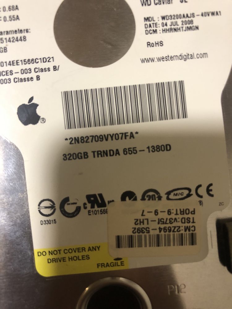 HDD накопичувач 320гб дисковод та 2пари навушників