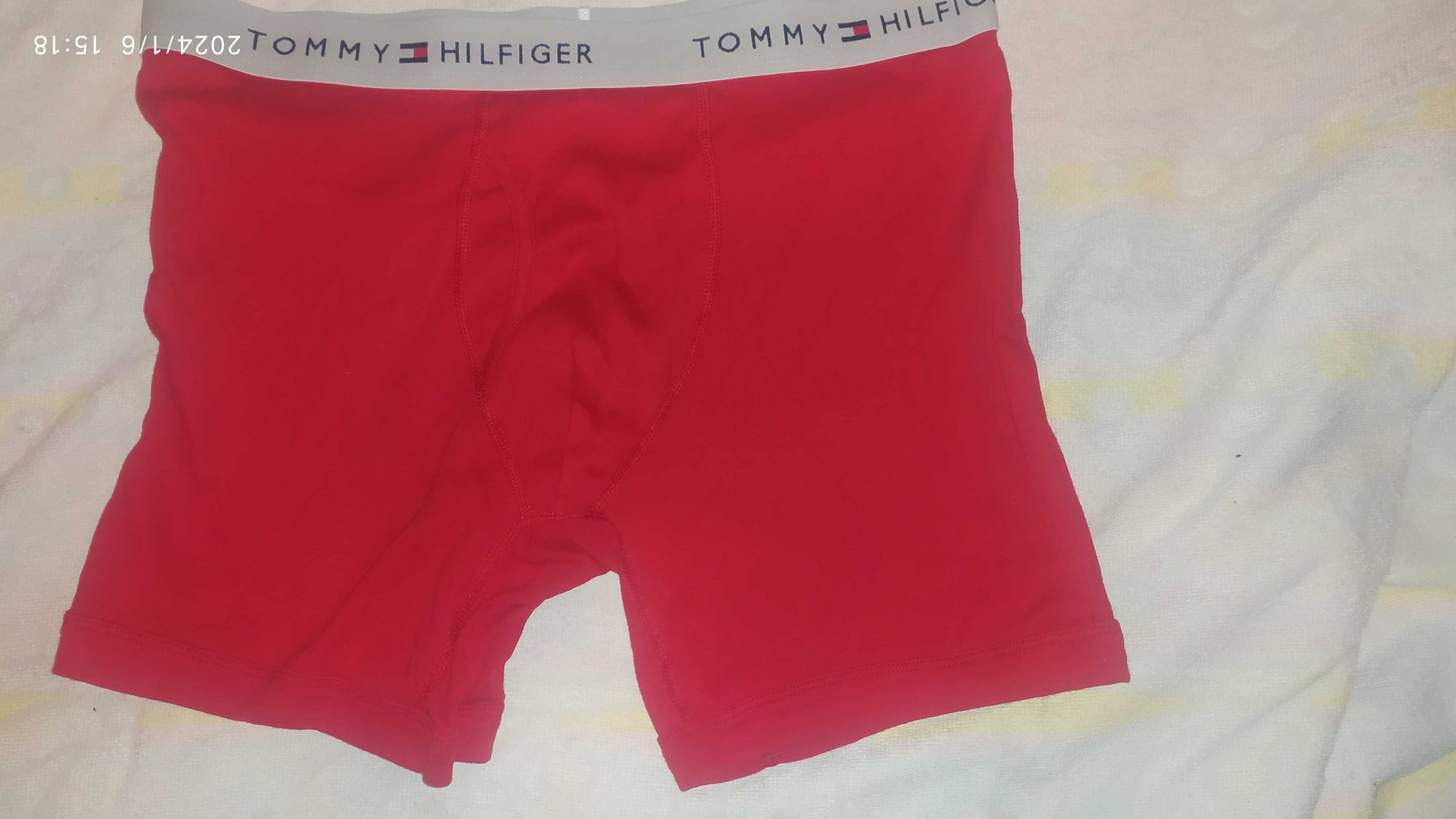 Bokserki męskie Tommy Hilfiger 100% bawełna majtki czerwone L/G