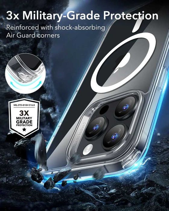 Чехол ESR Classic Hybrid with Halolock для iPhone 16 Pro Max Clear