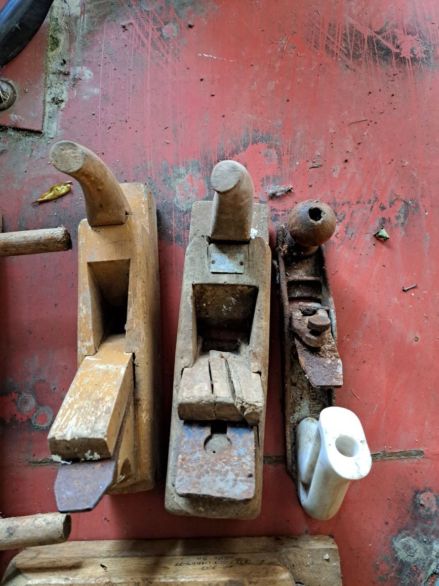 Stare heble strugi narzędzia stolarskie stare