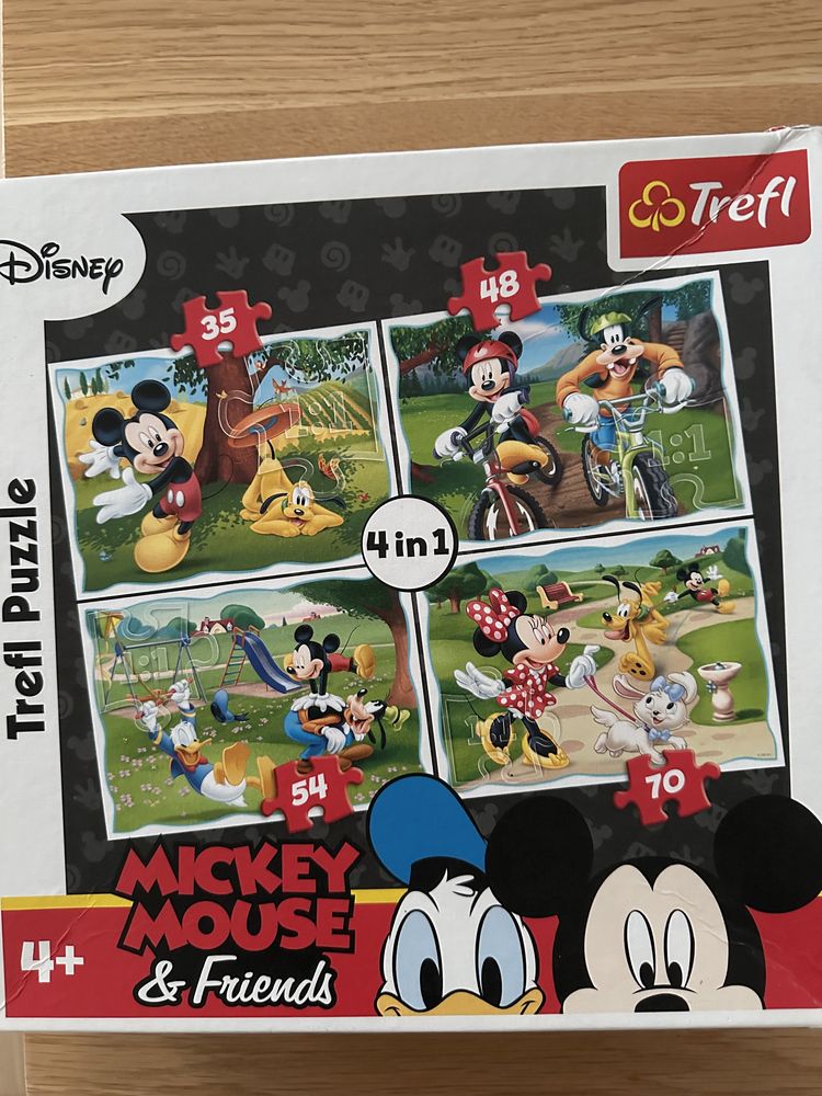 Trefl puzzle 4w1 Mickey Mouse Disney myszka miki i przyjaciele