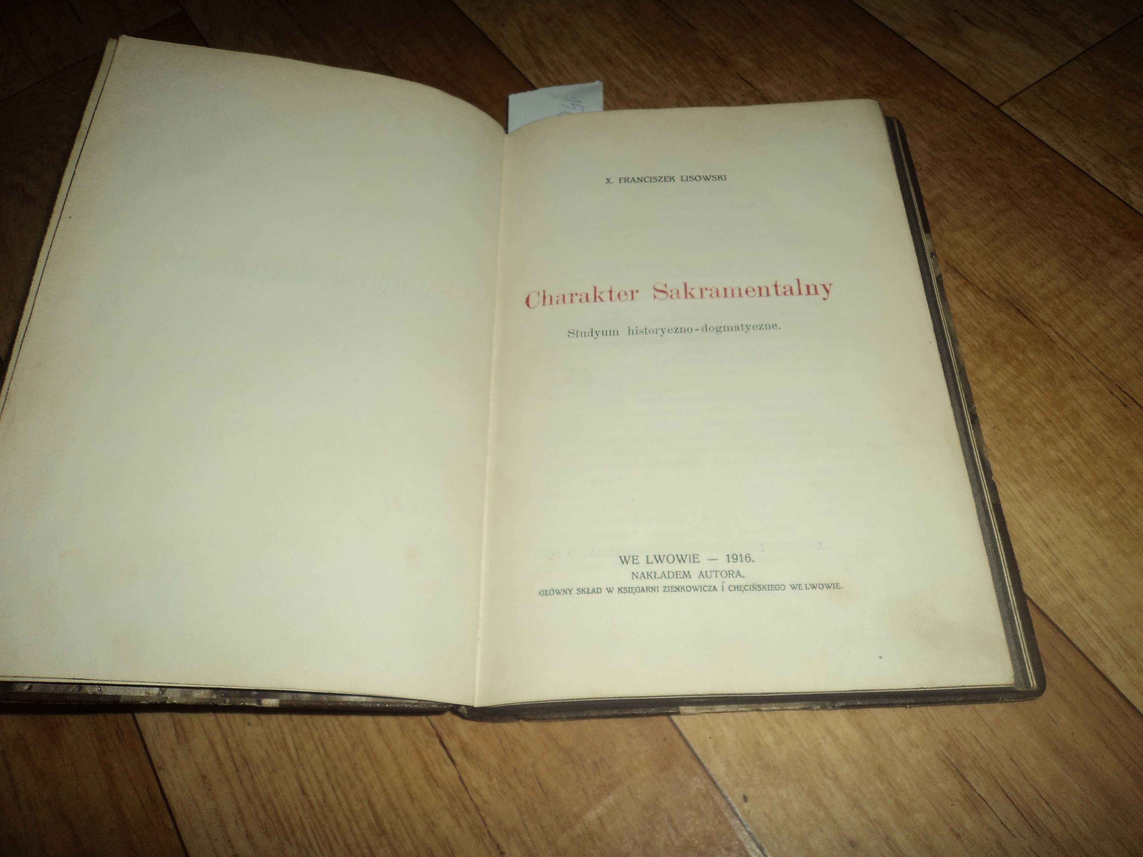 Charakter Sakramentalny ks. Lisowski [ półskórek 1916r. ]