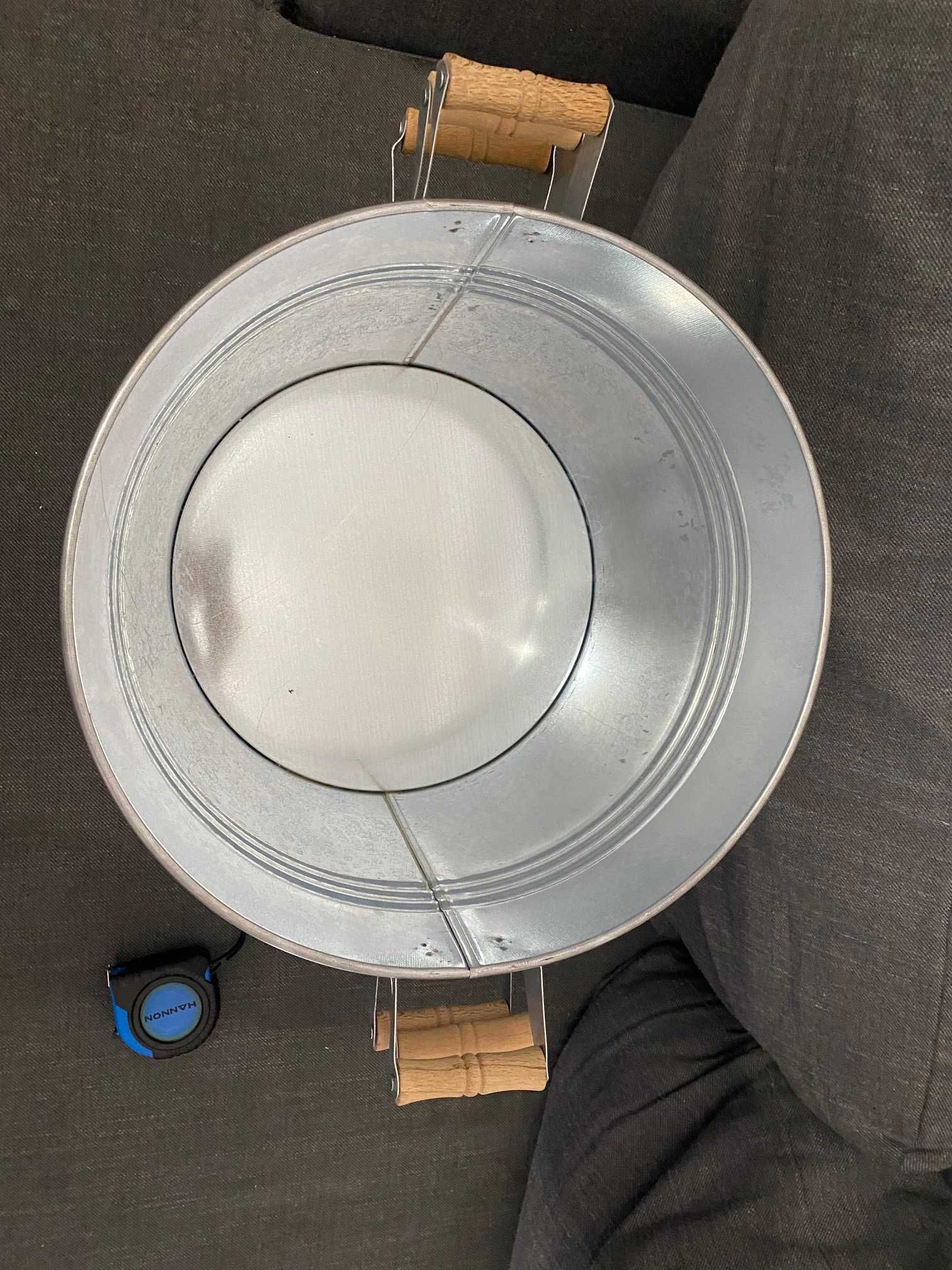 Dehner Donica na rośliny, Ø 36 cm, wysokość 25 cm, ocynkowana, srebrna