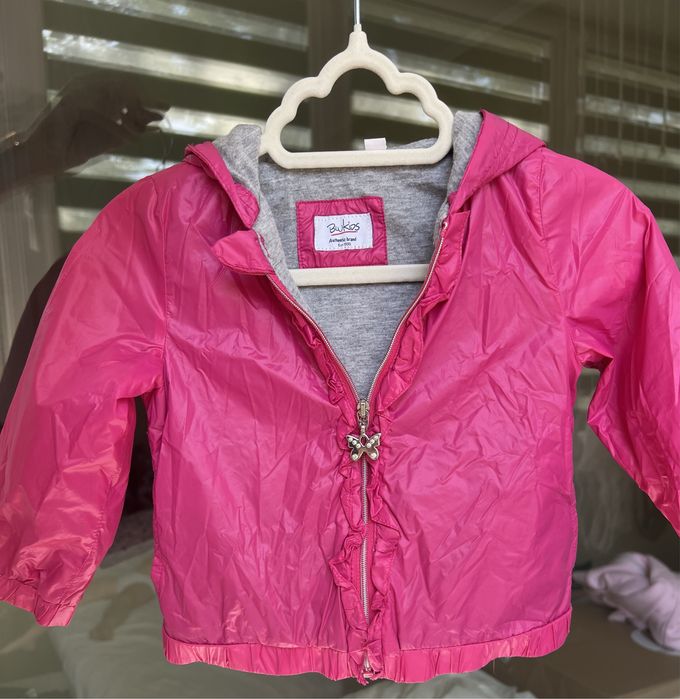 Рожева Куртка Вітрівка Blukids 74 розмір для дівчинки Антошка