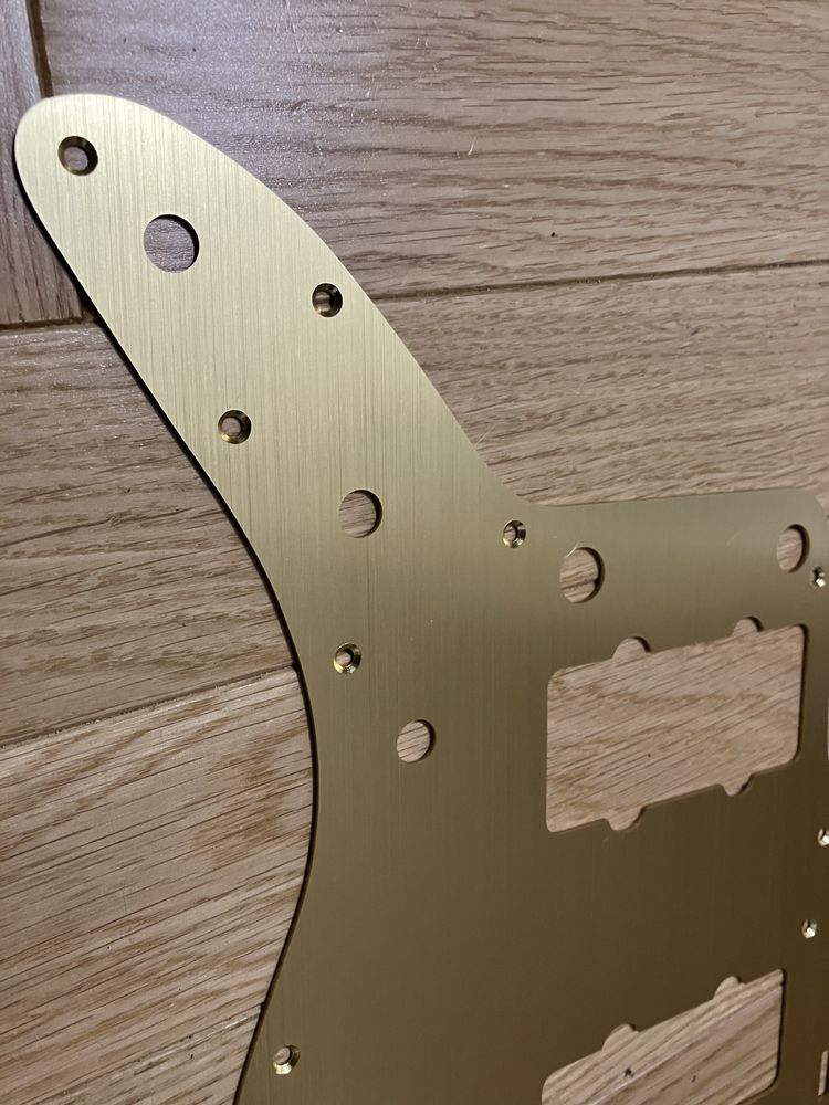 Maskownica golden brushed aluminium do Fender Jazzmaster Anniversary