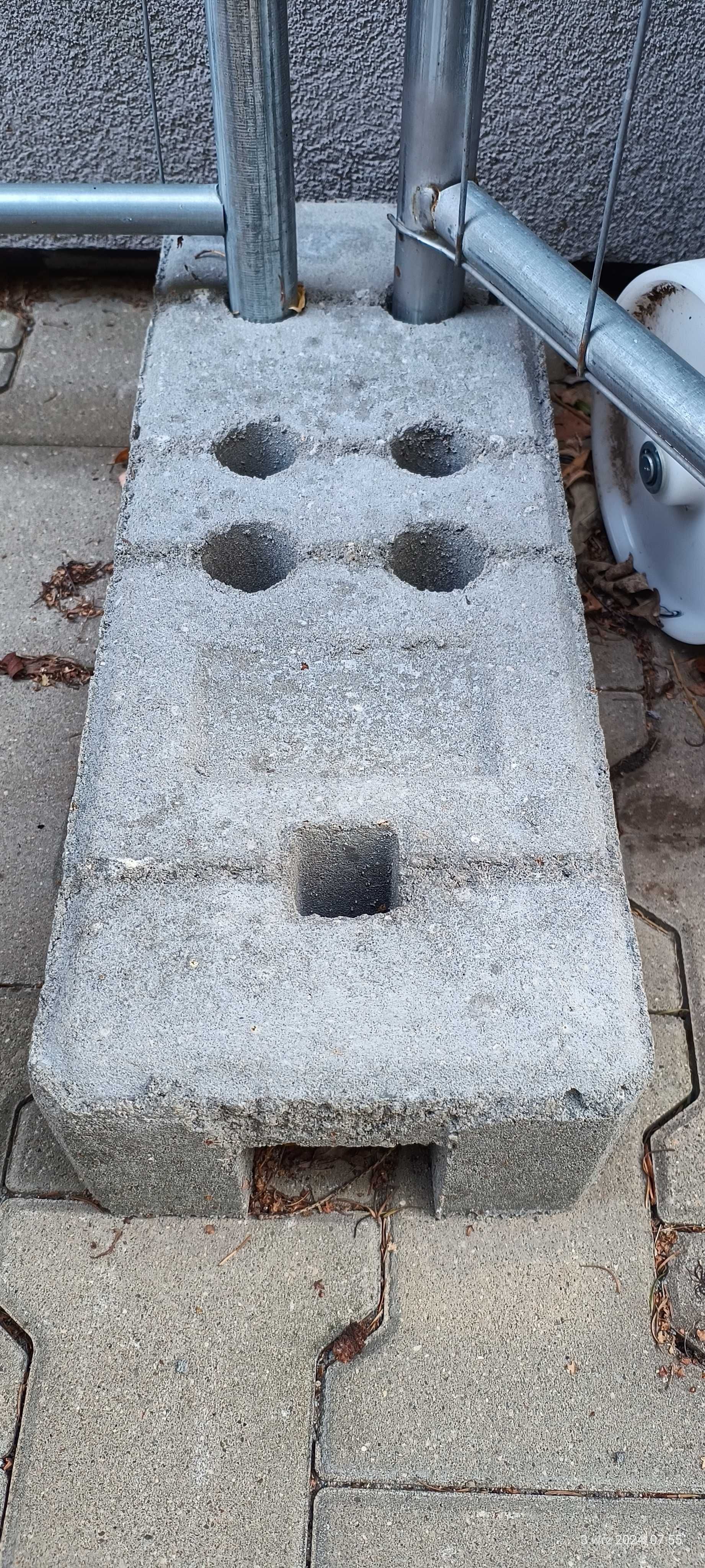 Stopa betonowa 32kg ogrodzenie tymczasowe budowlane płot 25szt.